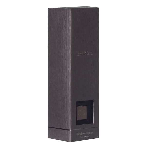 Amber Glass Moroccan Reed Diffuser – Warm Scent with Black Fiber Sticks