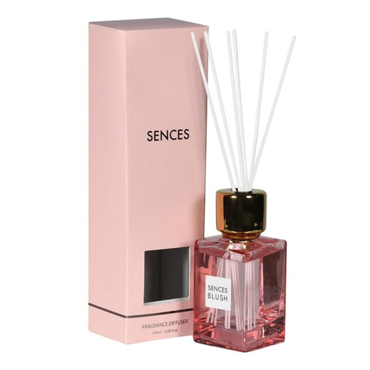 Elegant Blush Pink Glass Reed Diffuser – Luxury Home Fragrance with Gold Accent - Your Home Interiors - House & Home