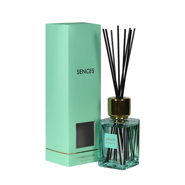 Elegant Aqua Green Glass Reed Diffuser – Luxury Home Fragrance with Gold Accent - Your Home Interiors - House & Home