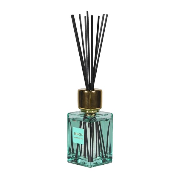 Elegant Aqua Green Glass Reed Diffuser – Luxury Home Fragrance with Gold Accent - Your Home Interiors - House & Home
