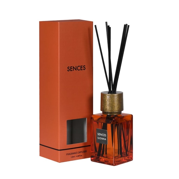 Elegant Amber Glass Reed Diffuser – Fiber Sticks & Long Lasting Fragrance