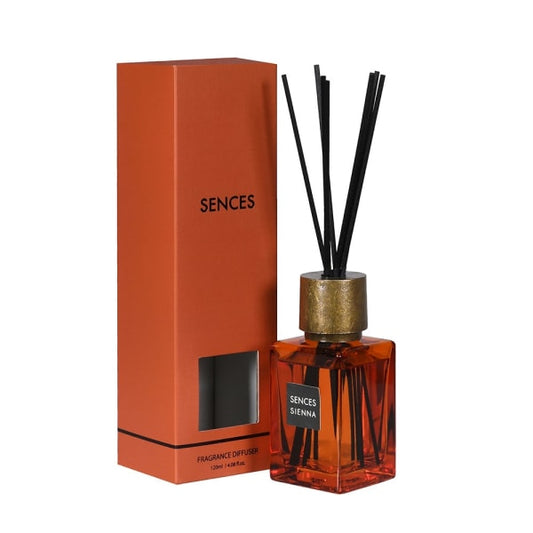 Elegant Amber Glass Reed Diffuser – Fiber Sticks & Long Lasting Fragrance