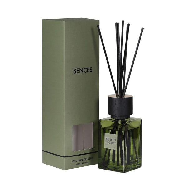 Luxury Green Glass Reed Diffuser – Rubber Wood Cap & Fiber Sticks - Your Home Interiors - House & Home