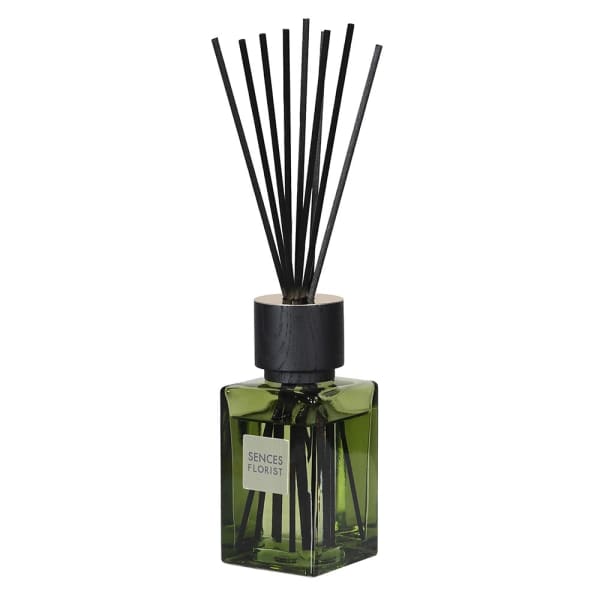 Luxury Green Glass Reed Diffuser – Rubber Wood Cap & Fiber Sticks - Your Home Interiors - House & Home
