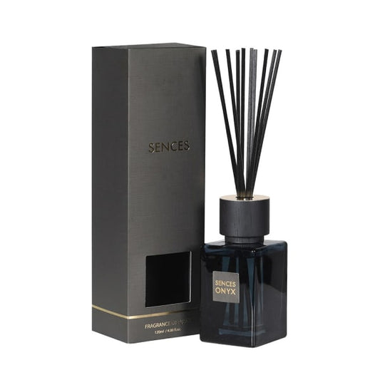 Black Onyx Glass Reed Diffuser – Elegant Scent with Fiber Sticks - Your Home Interiors - House & Home