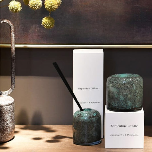 Artisan Green Glass Reed Diffuser – Elegant Design & Long Lasting Fragrance - Your Home Interiors - House & Home
