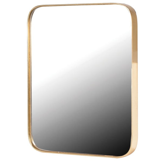 Sleek Rectangular Wall Mirror – Gold Foil Frame & Modern Design - Your Home Interiors - House & Home