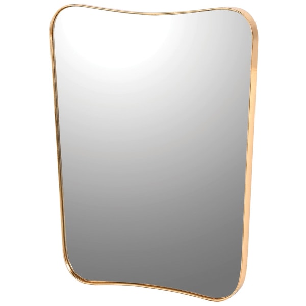 Modern Gold Framed Curved Wall Mirror – Elegant Decorative Accent - Your Home Interiors - House & Home