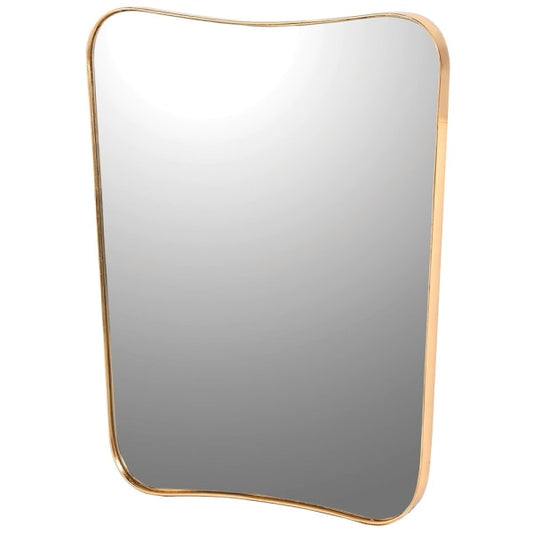 Modern Gold Framed Curved Wall Mirror – Elegant Decorative Accent - Your Home Interiors - House & Home