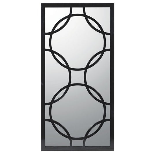 Elegant Black Geometric Wall Mirror – Decorative Accent with Intricate Frame - Your Home Interiors - House & Home