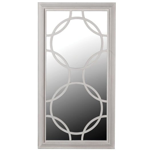 Refined Grey Geometric Framed Wall Mirror – Elegant Decorative Accent - Your Home Interiors - House & Home