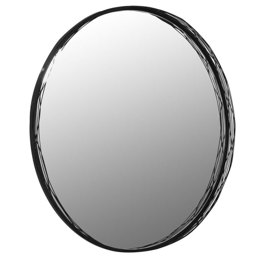 Sleek Black Round Wall Mirror – Modern & Stylish Iron Frame Design - Your Home Interiors - House & Home