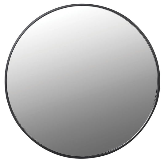 Sophisticated Black Round Wall Mirror – Modern Minimalist Design - Your Home Interiors - House & Home
