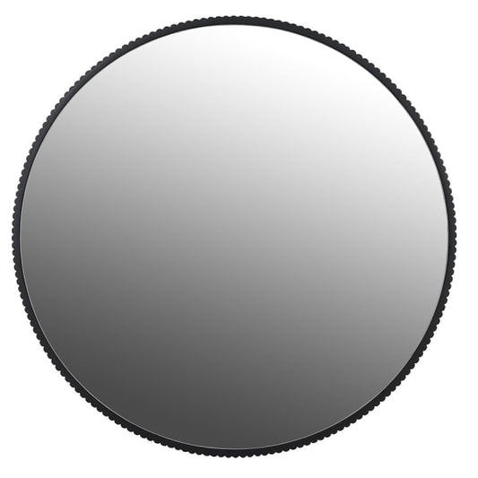 Chic Black Beaded Round Wall Mirror – Elegant Decorative Accent - Your Home Interiors - House & Home
