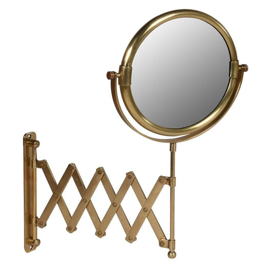 Rustic Gold Extendable Wall Mirror – Adjustable Brass Frame - Your Home Interiors - House & Home