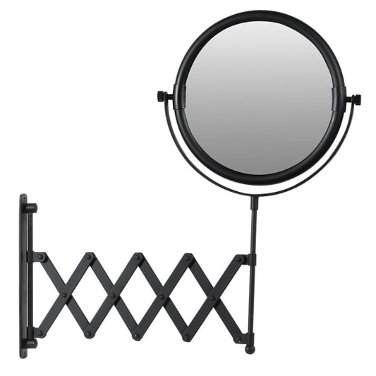 Sleek Black Extendable Wall Mirror – Adjustable Brass Frame - Your Home Interiors - House & Home