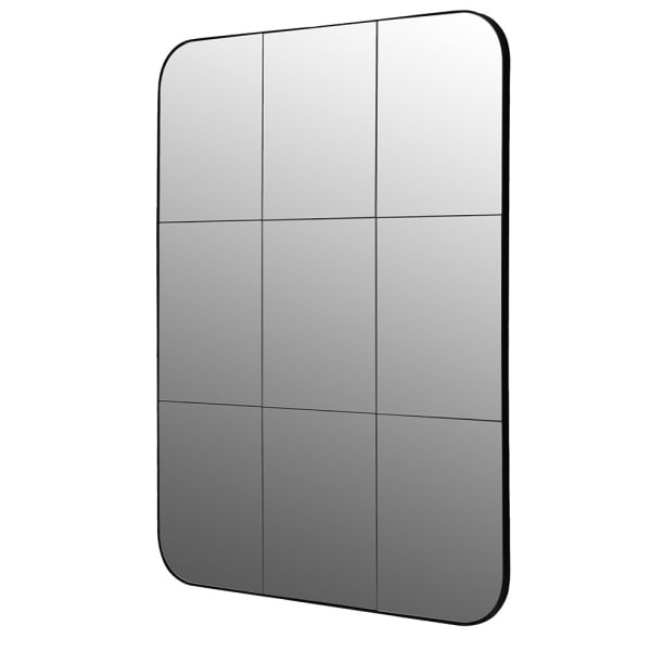 Modern Black Grid Wall Mirror – Contemporary Paneled Design - Your Home Interiors - House & Home