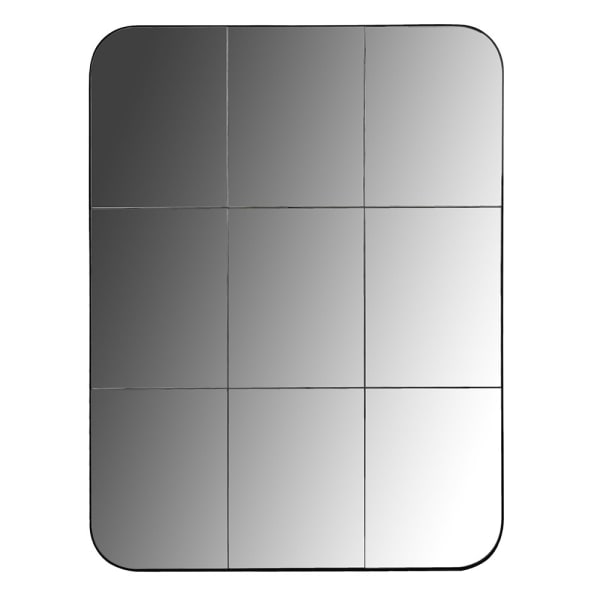 Modern Black Grid Wall Mirror – Contemporary Paneled Design - Your Home Interiors - House & Home