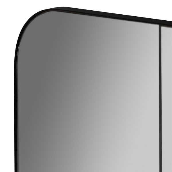 Modern Black Grid Wall Mirror – Contemporary Paneled Design