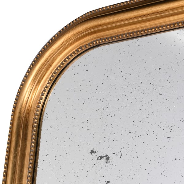 Elegant Antique Gold Full Length Wall Mirror – Arched Frame & Distressed Glass - Your Home Interiors - House & Home