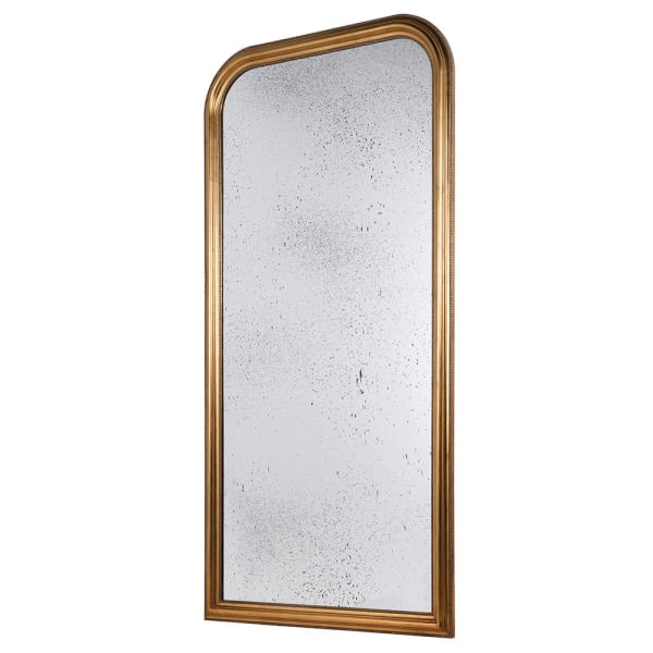 Vintage Gold Full Length Wall Mirror – Arched Frame & Distressed Glass - Your Home Interiors - House & Home