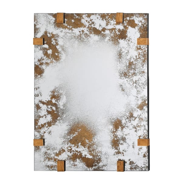 Vintage Rectangular Antique Wall Mirror – Distressed Finish & Rustic Metal Accents - Your Home Interiors - House & Home