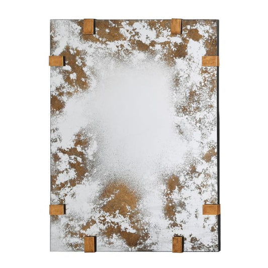 Vintage Rectangular Antique Wall Mirror – Distressed Finish & Rustic Metal Accents - Your Home Interiors - House & Home