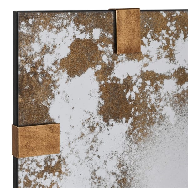 Vintage Rectangular Antique Wall Mirror – Distressed Finish & Rustic Metal Accents - Your Home Interiors - House & Home