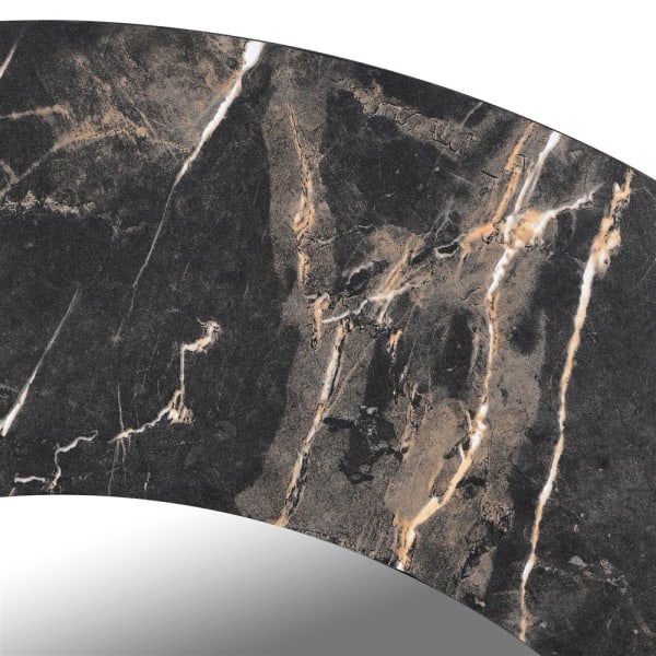 Elegant Round Marble Wall Mirror – Black Veined Finish & Luxe Design - Your Home Interiors - House & Home
