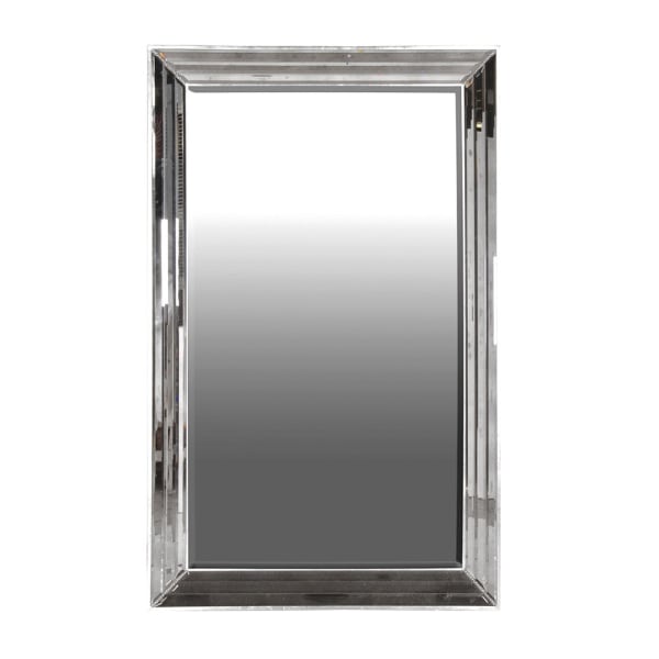 Modern Silver Rectangular Beveled Wall Mirror – Mirrored Frame & Luxe Finish - Your Home Interiors - House & Home