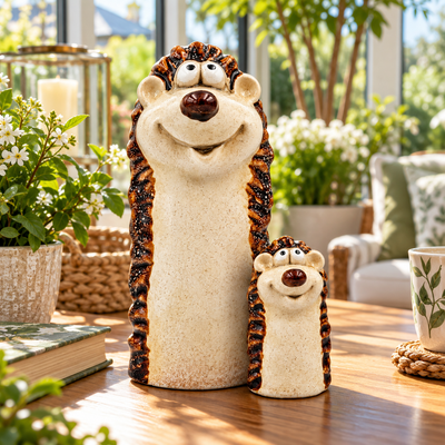 Hedge & Hogs Tiny Tails Hedgehog Figures - Set of 2