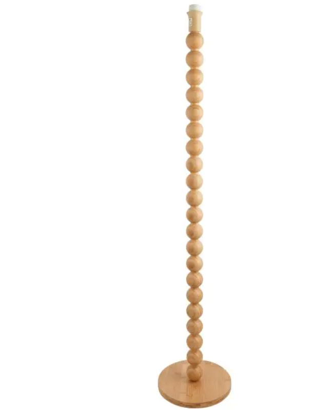 Sculptural Natural Bamboo Floor Lamp – Contemporary Wooden Design & Steel Base - Decor Interiors
