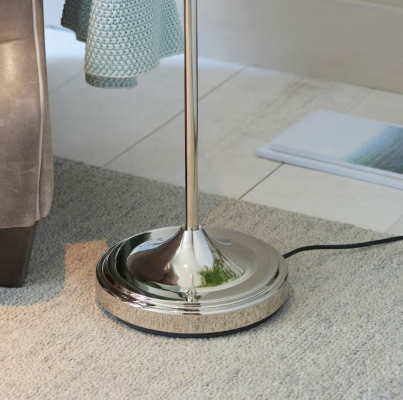 Modern Chromed Nickel Floor Lamp – Adjustable Head