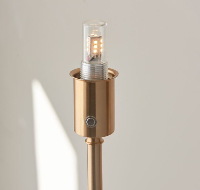 Brushed Aged Brass Floor Lamp – Base Only - 130cm
