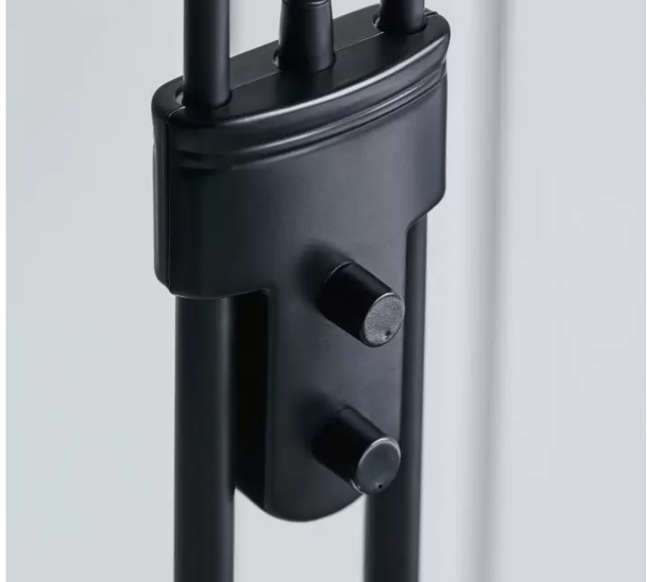 Modern Black Metal Floor Lamp With Integrated Reading Light