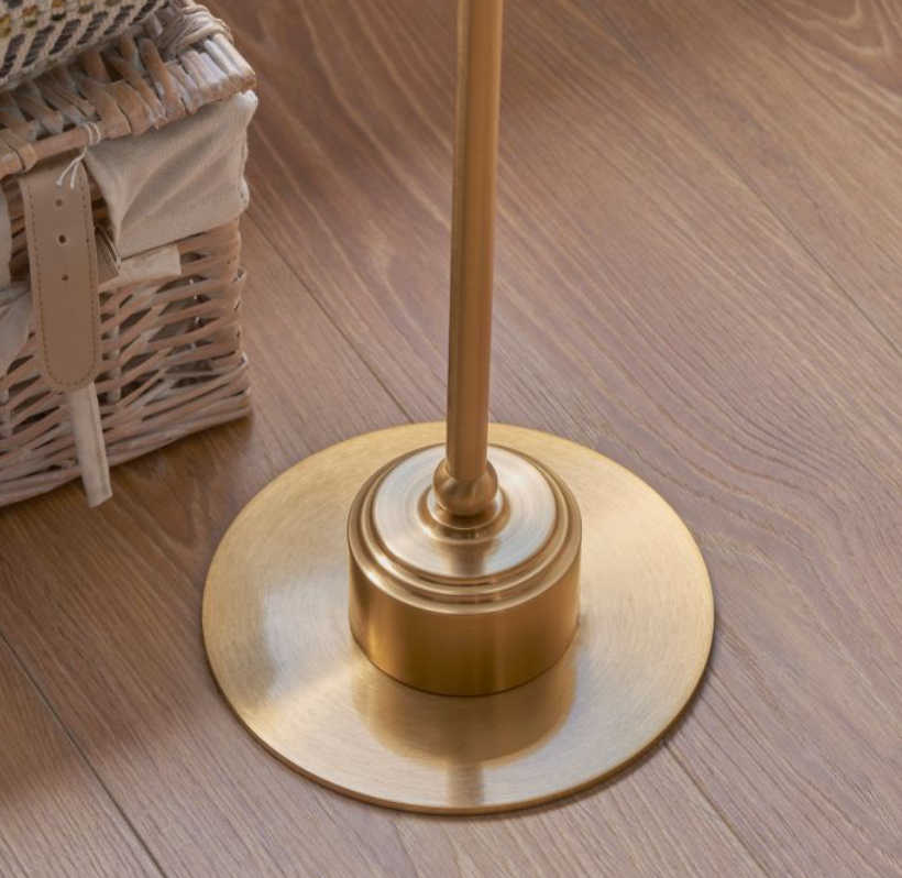 Brushed Aged Brass Floor Lamp – Base Only - 130cm