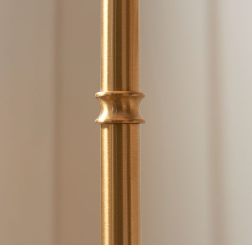 Brushed Aged Brass Floor Lamp – Base Only - 130cm